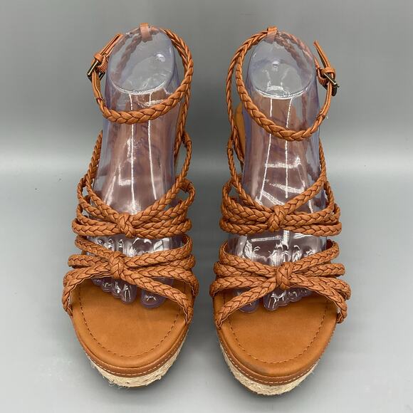 NEW Zodiac Women’s Shana Espadrille Wedge Sandals Brown Size 11M - Picture 3 of 10